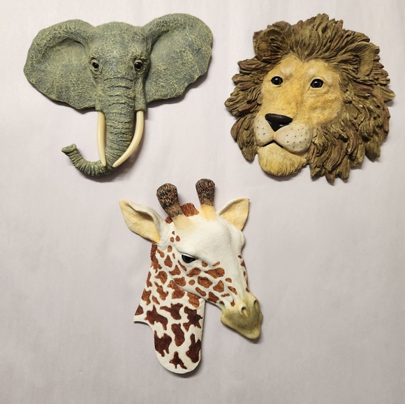 Home interiors 3D animal wall plaques - Picture 1 of 11